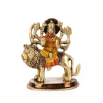 4.9 Inch Fascinating Brass Sherawali Mata Idol