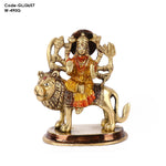 4.9 Inch Fascinating Brass Sherawali Mata Idol