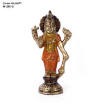 Elegant Brass Standing Lord Vishnu Idol