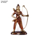 10.6 Inch Victorious Ram with Bow Brass Idol