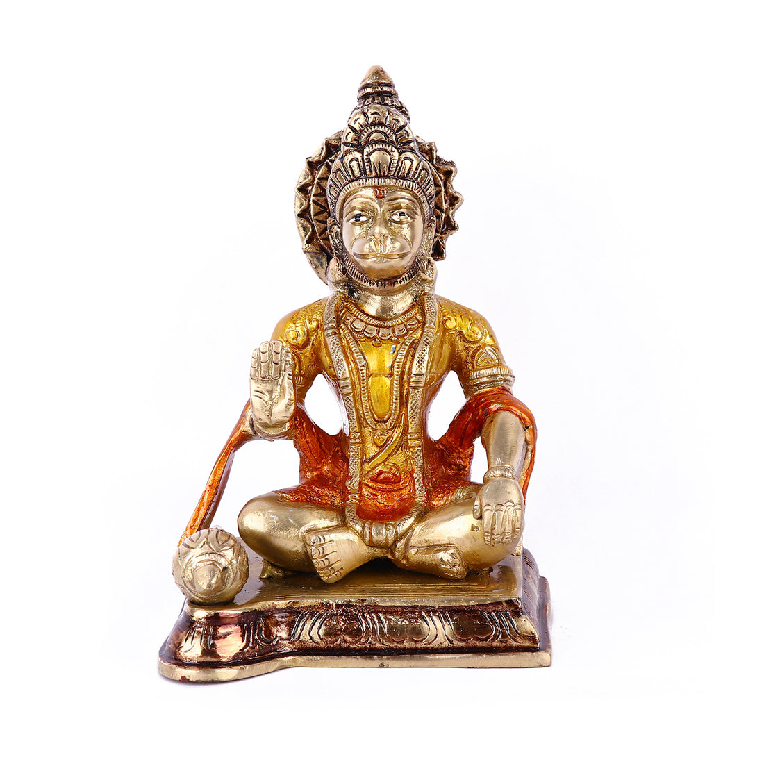 6.3 Inch Pleasant Brass Hanuman Idol