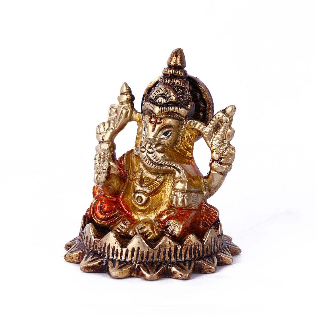 3 Inch Delightful Brass Laxmi Ganesh Idol