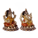 3 Inch Delightful Brass Laxmi Ganesh Idol