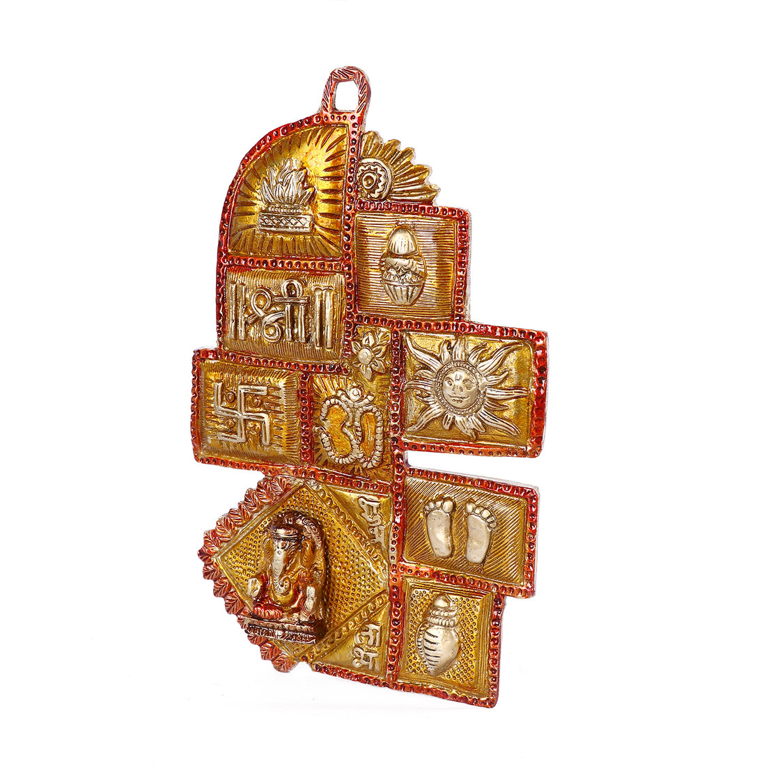 9.4 Inch Pure Brass Vastu Plate Wall Decor