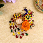 Alluring Peacock Roli Akshat Platter