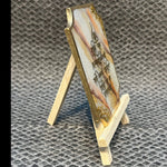 Decorative Gayatri Mantra White Frame With Stand Made With Epoxy