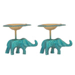 Spectacular Metal Elephant with Diya Showpiece