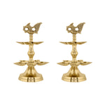 Brass 2 Step Panchmukhi Peacock Kerala Diya