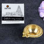 Pure Brass Lakshmi Diya – Traditional oil lamp with Goddess Lakshmi motif, ideal for Diwali, pooja, and auspicious rituals. India’s Largest Pooja Accessories Brand – www.satvikstore.in