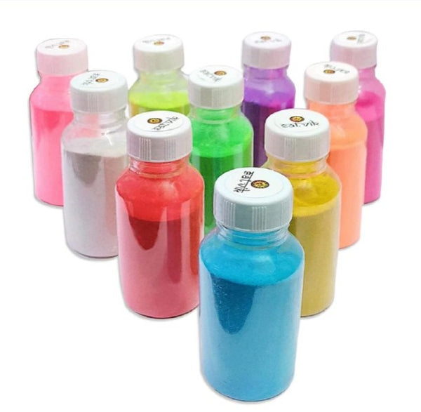 Rangoli Colors with Glitter Pack (10 Pc Jar Pack)