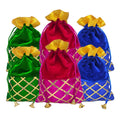 Designer Valvet Potli Dry Fruit Favour Pouches Puja Store Online Pooja Items Online Puja Samagri Pooja Store near me www.satvikstore.in