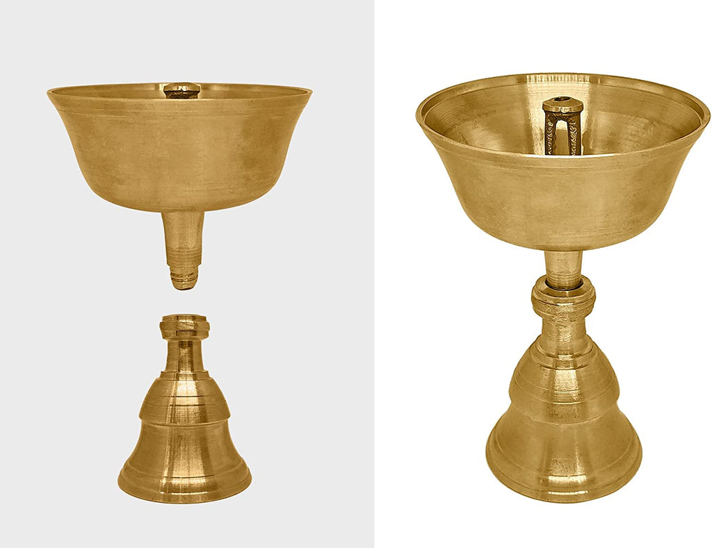 Brass Tibetan Butter lamp Diya (Buddhist Alter Supplies) Puja Store Online Pooja Items Online Puja Samagri Pooja Store near me www.satvikstore.in